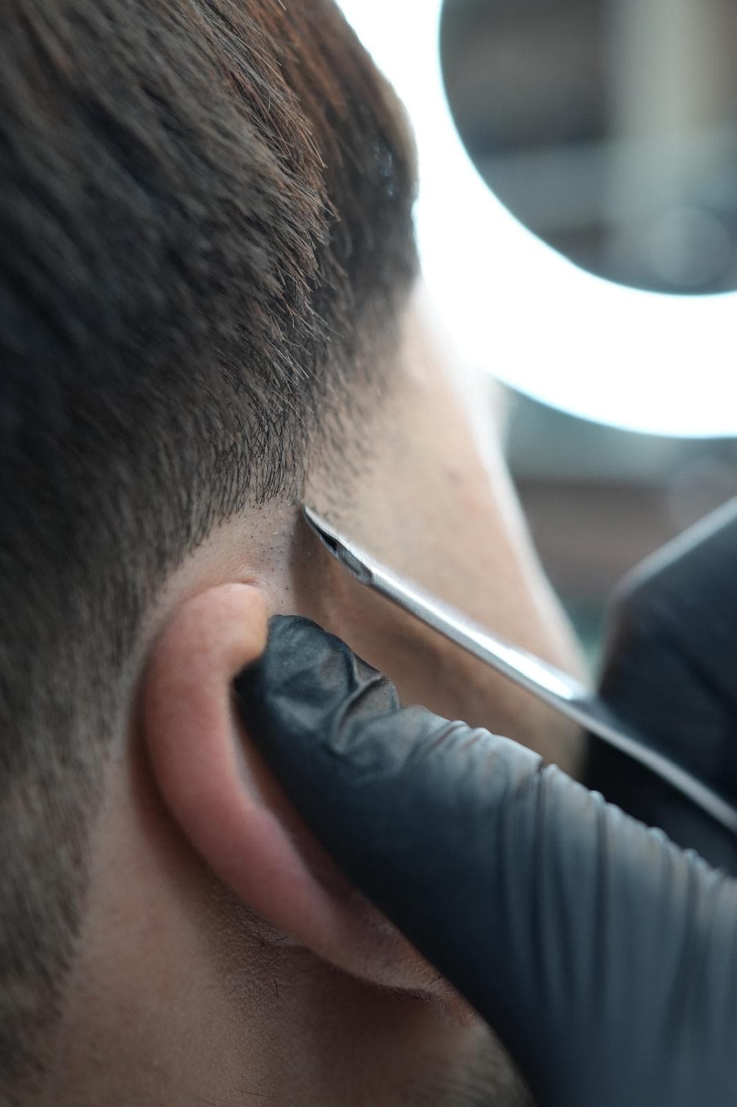 Close-up barber craftsmanship